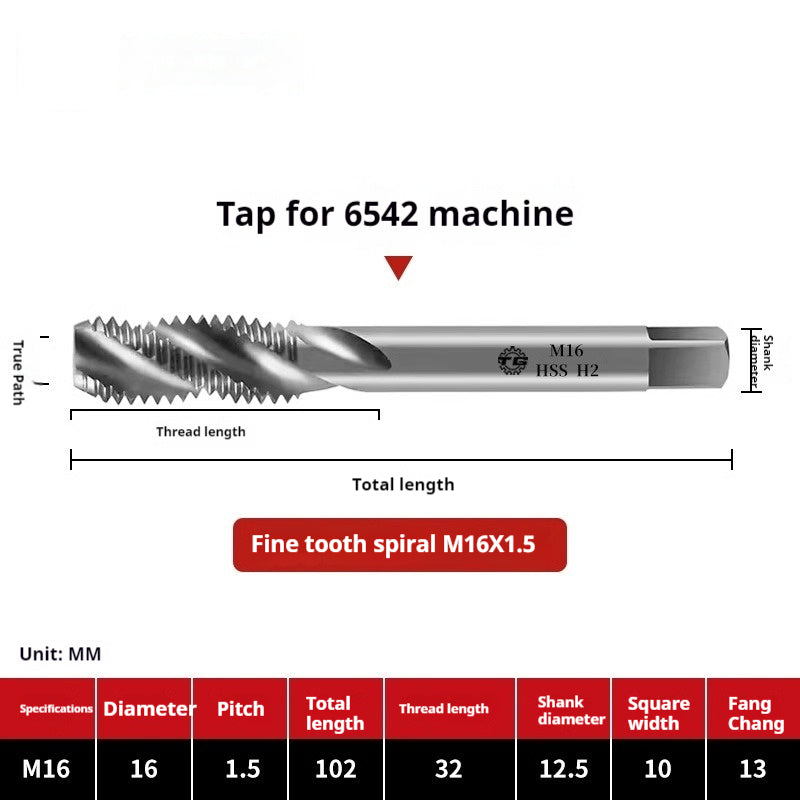 2109-Spiral tap tapping M2 fine tooth iron, aluminum, copper steel, stainless steel, special tapping drill bit M3M4M5M6 Shandong Denso Pricision Tools Co.,Ltd.